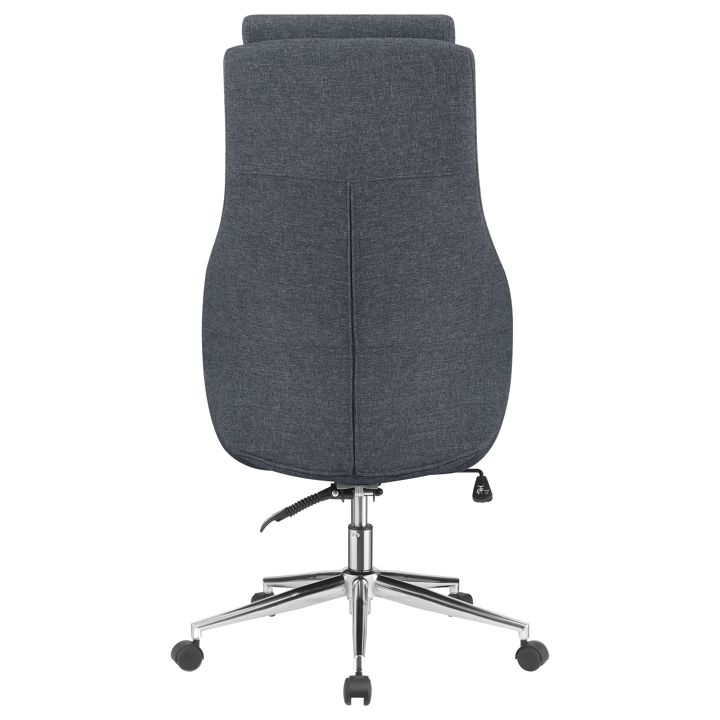 Coaster Cruz Upholstered Office Chair with Padded Seat Grey and Chrome Default Title