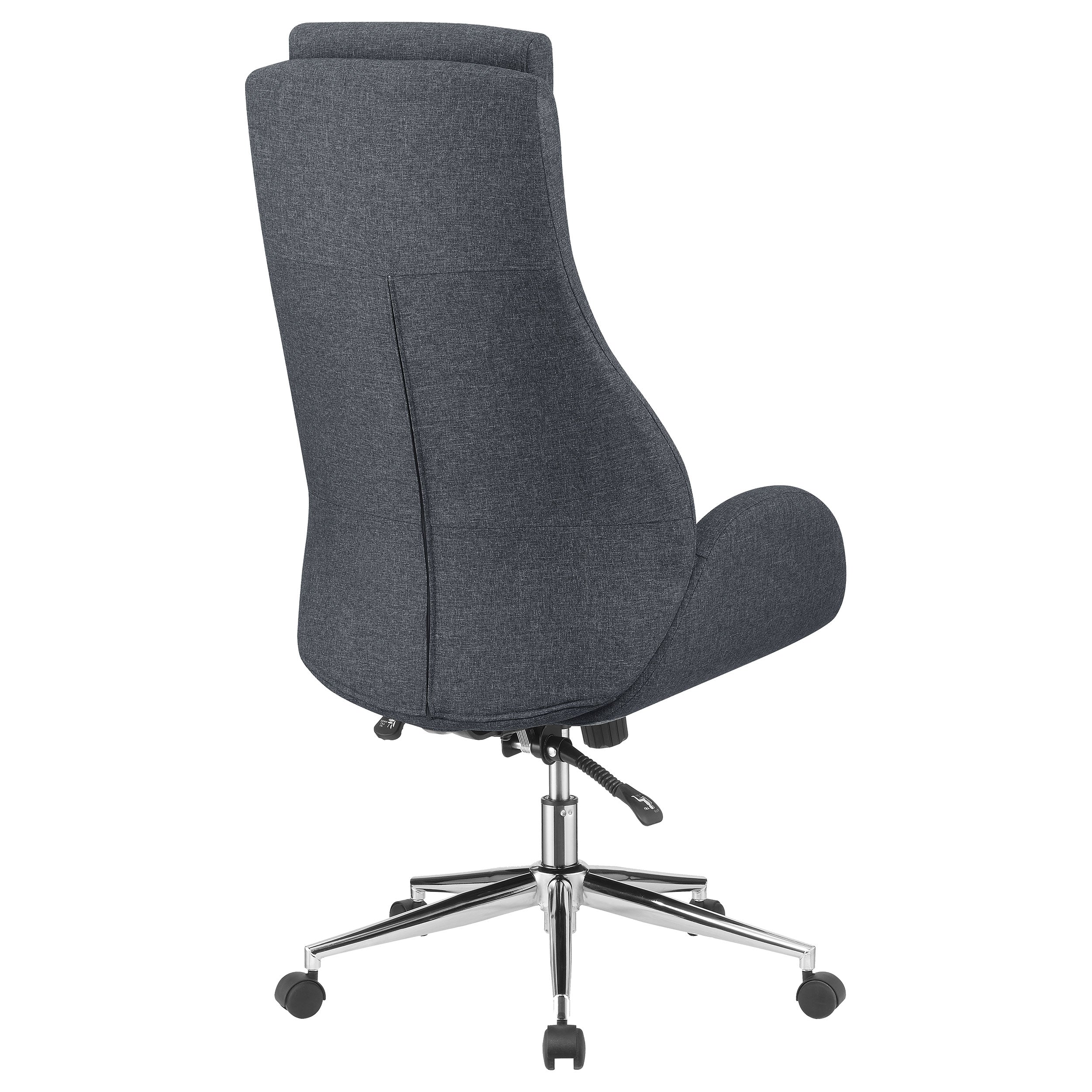 Coaster Cruz Upholstered Office Chair with Padded Seat Grey and Chrome Default Title