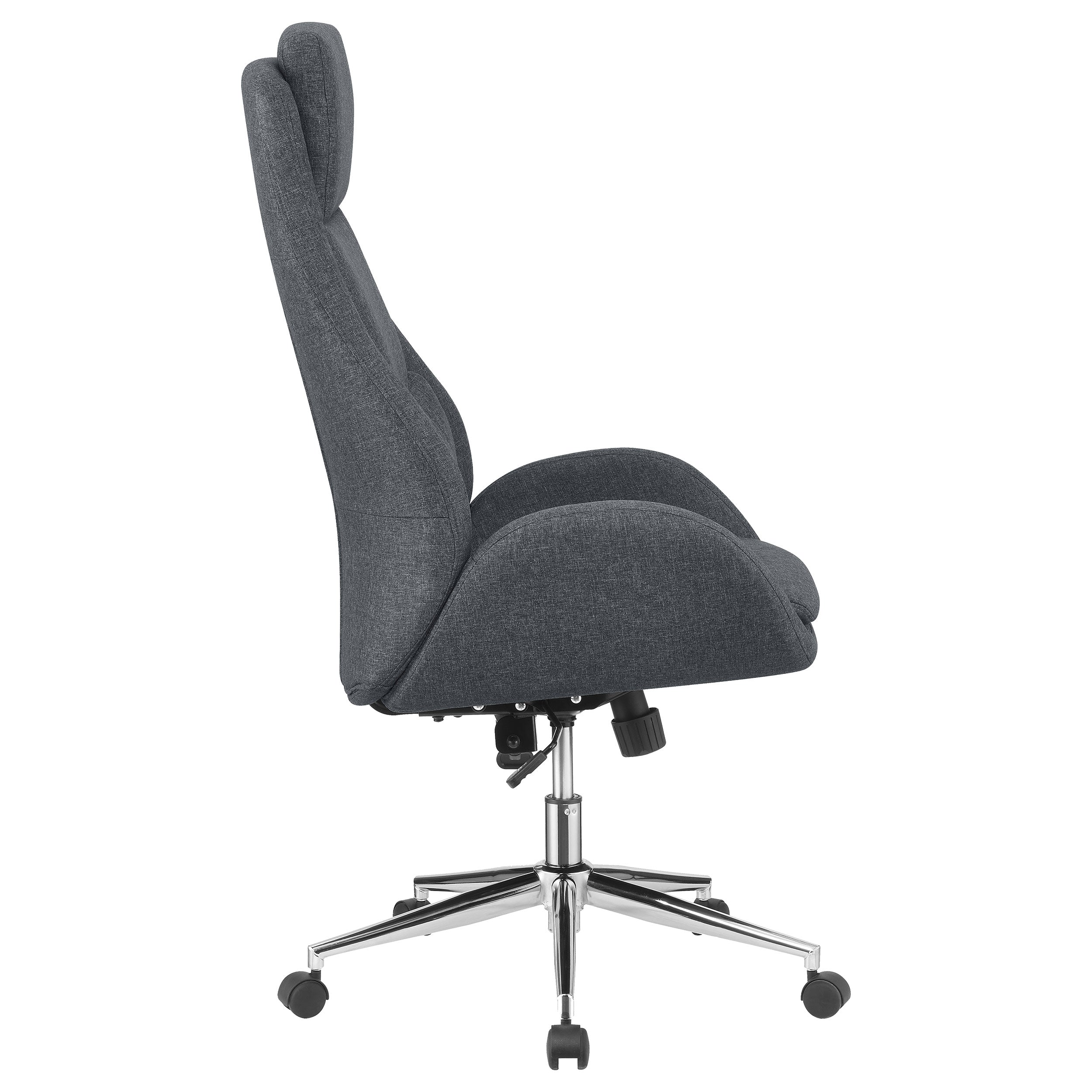 Coaster Cruz Upholstered Office Chair with Padded Seat Grey and Chrome Default Title