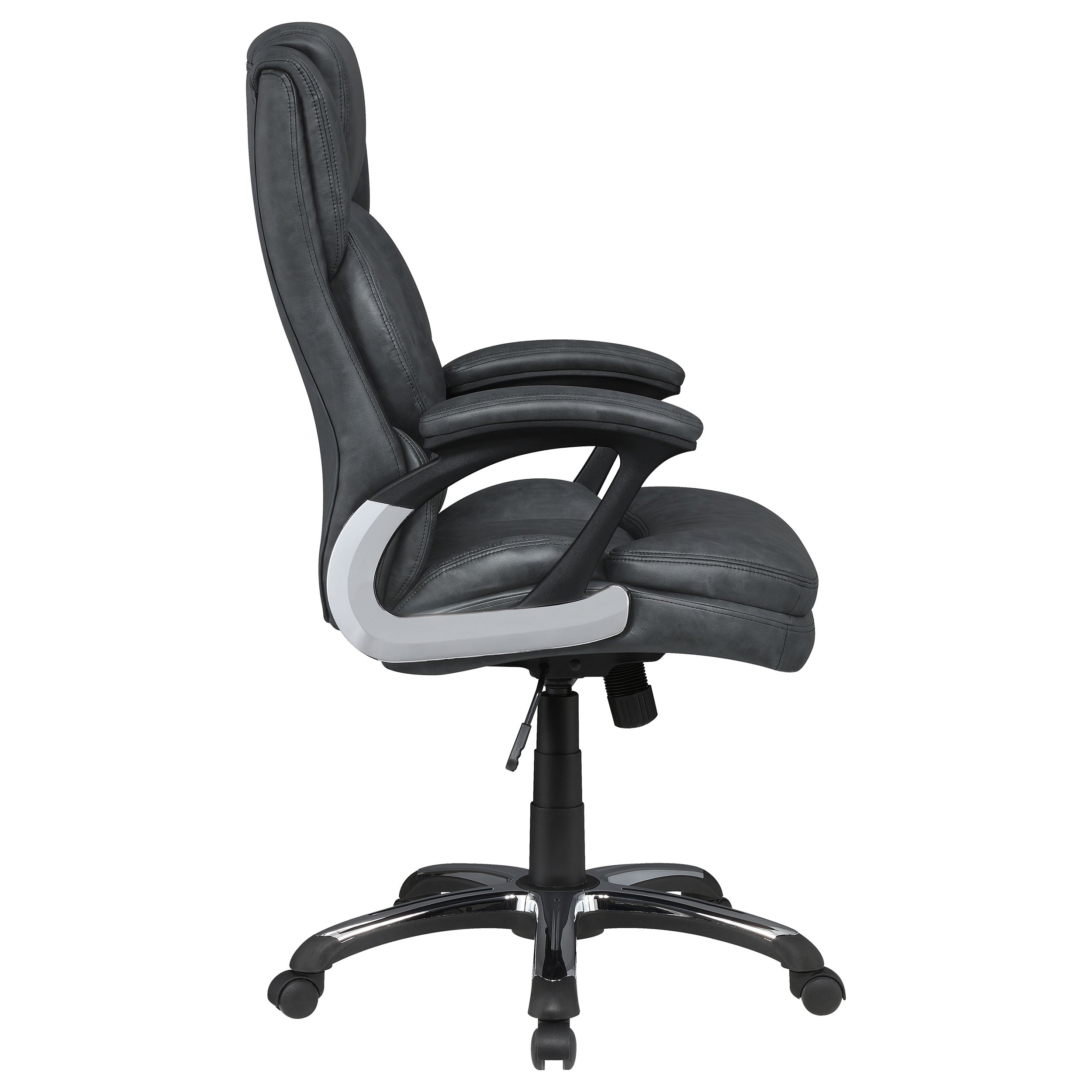 Coaster Nerris Adjustable Height Office Chair with Padded Arm Grey and Black Default Title