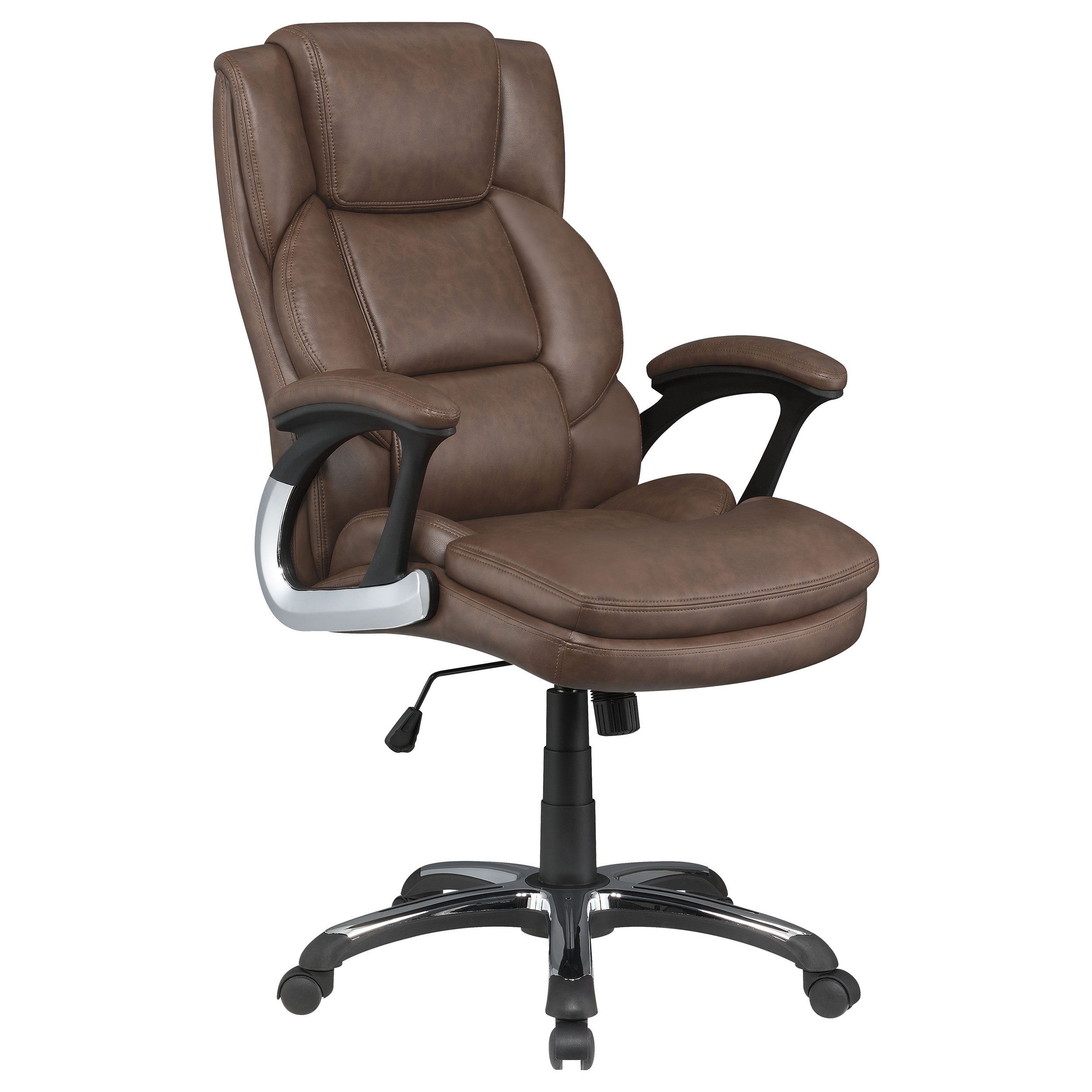 Coaster Nerris Adjustable Height Office Chair with Padded Arm Brown and Black Default Title