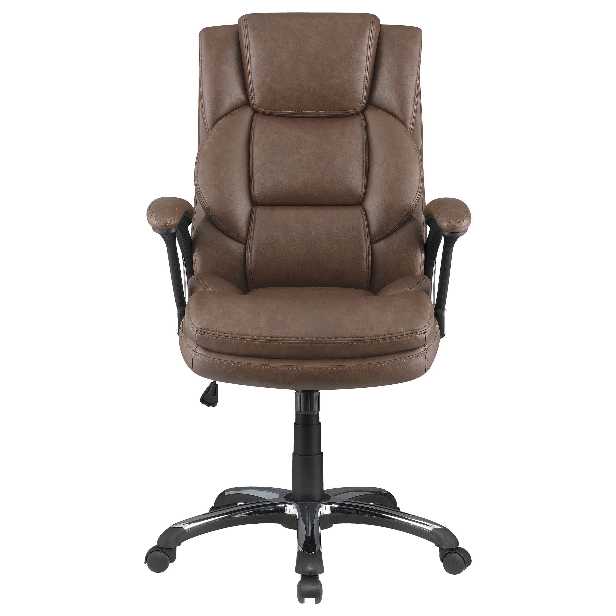 Coaster Nerris Adjustable Height Office Chair with Padded Arm Brown and Black Default Title