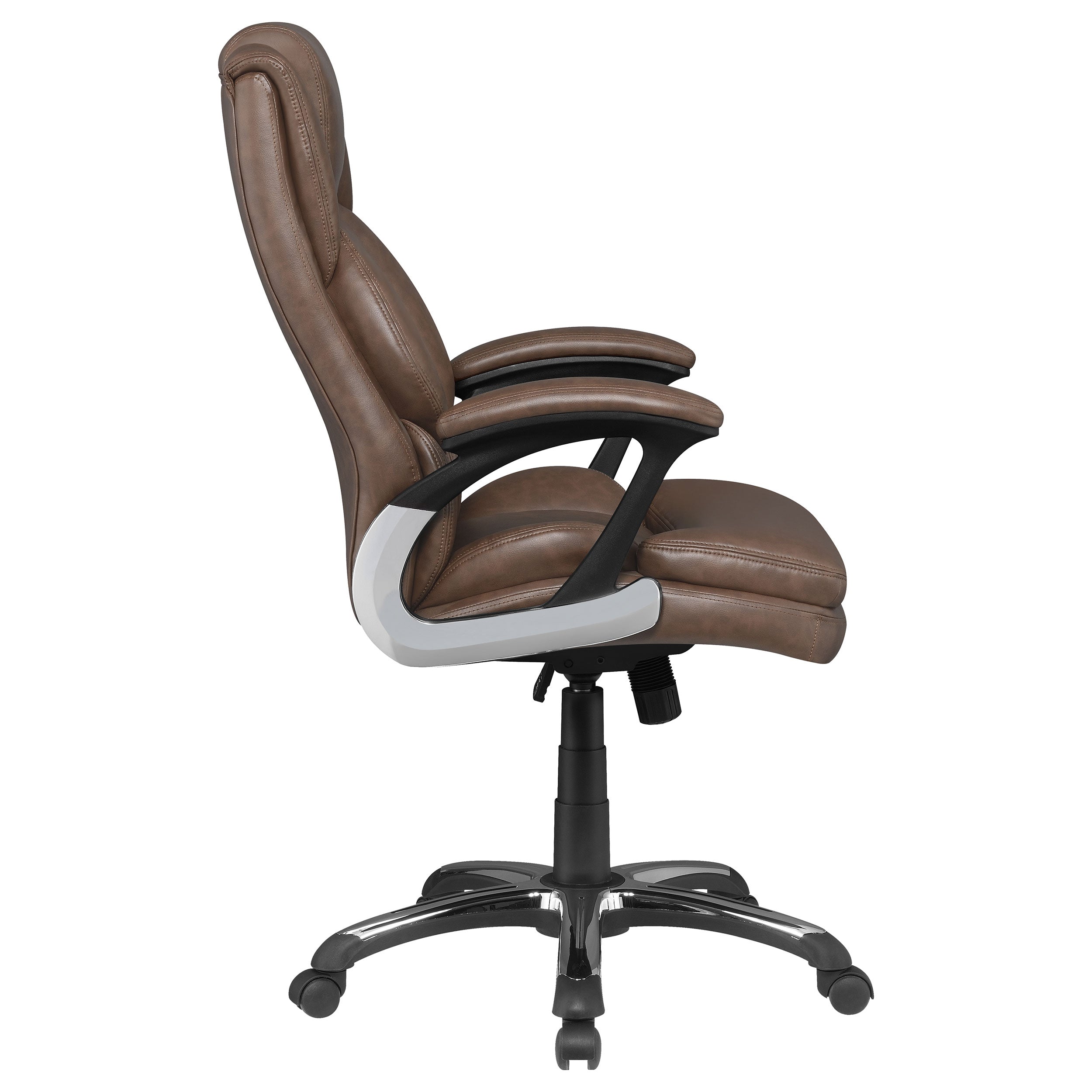 Coaster Nerris Adjustable Height Office Chair with Padded Arm Brown and Black Default Title