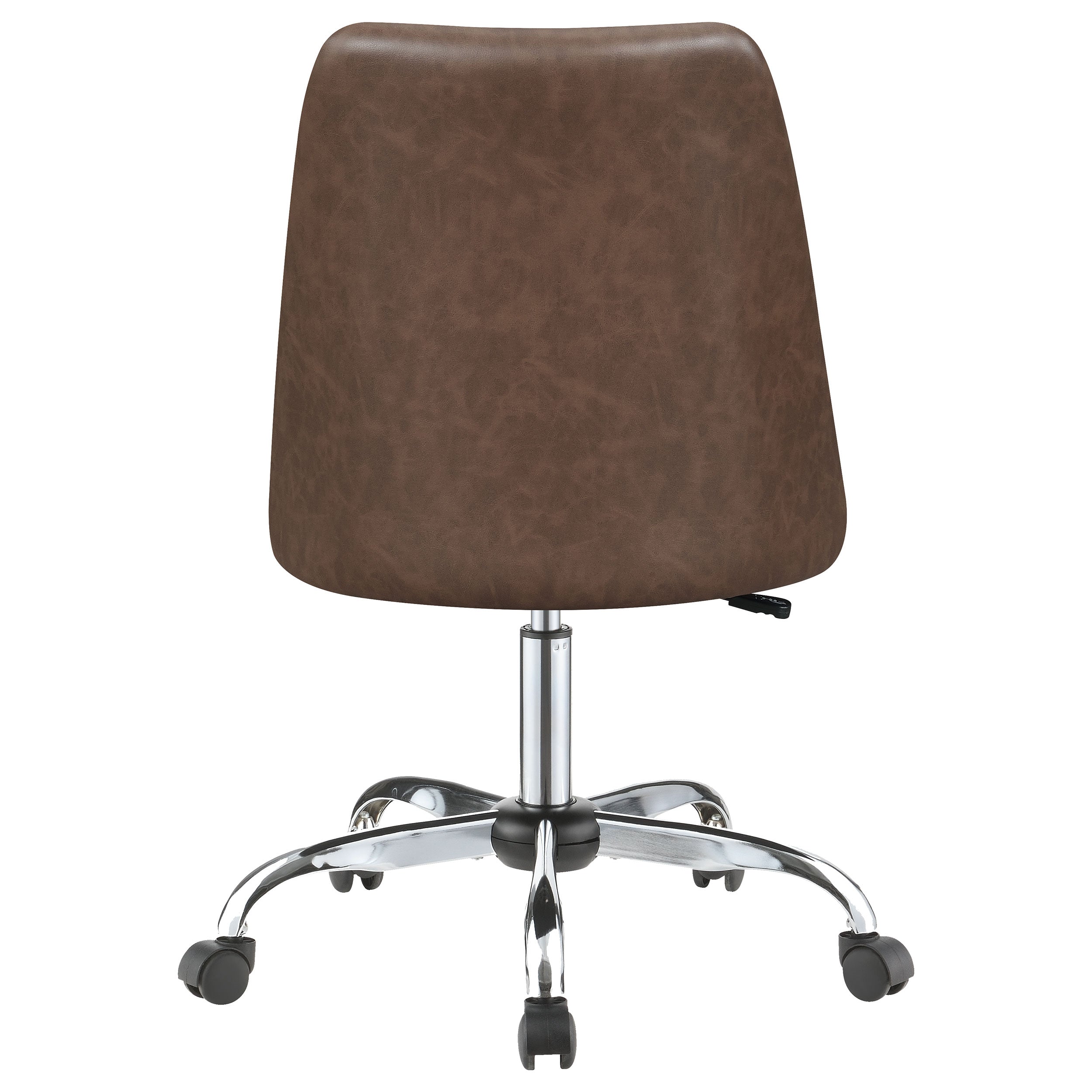 Coaster Althea Upholstered Tufted Back Office Chair Brown and Chrome Default Title