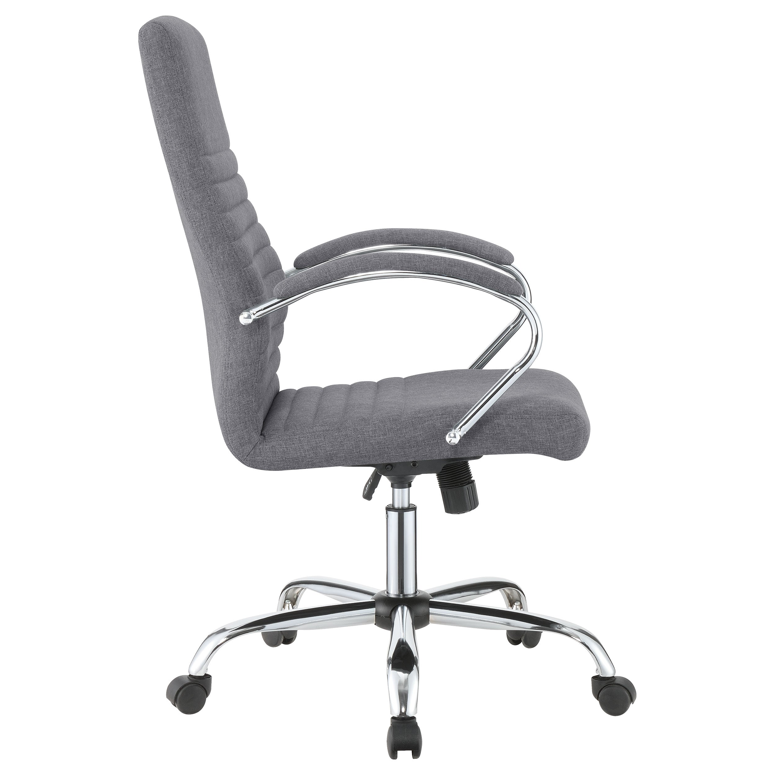 Coaster Abisko Upholstered Office Chair with Casters Grey and Chrome Default Title