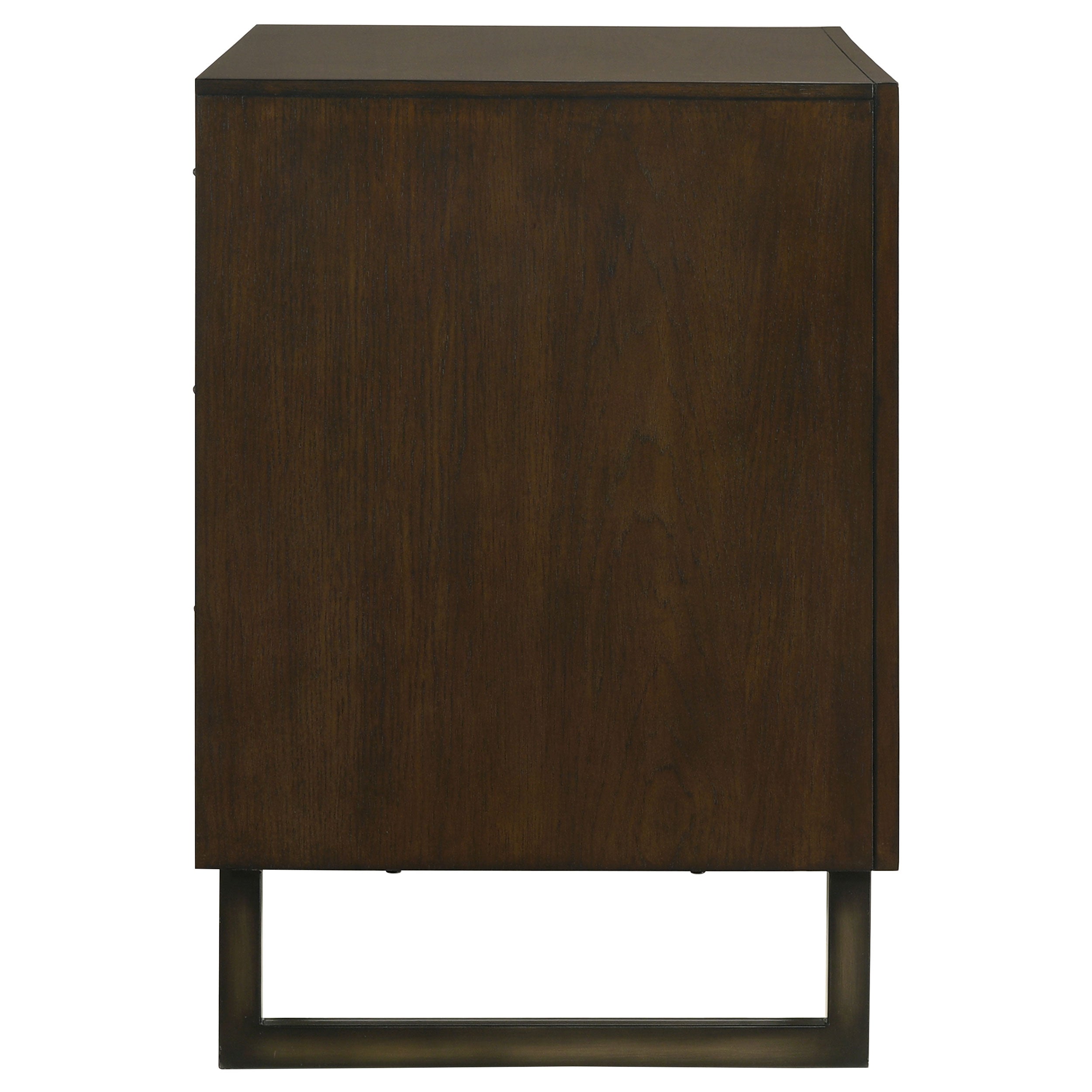 Coaster Marshall 4-drawer File Cabinet Dark Walnut and Gunmetal Default Title