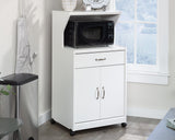 Sauder Select Kitchen Cart for Microwave in Soft White