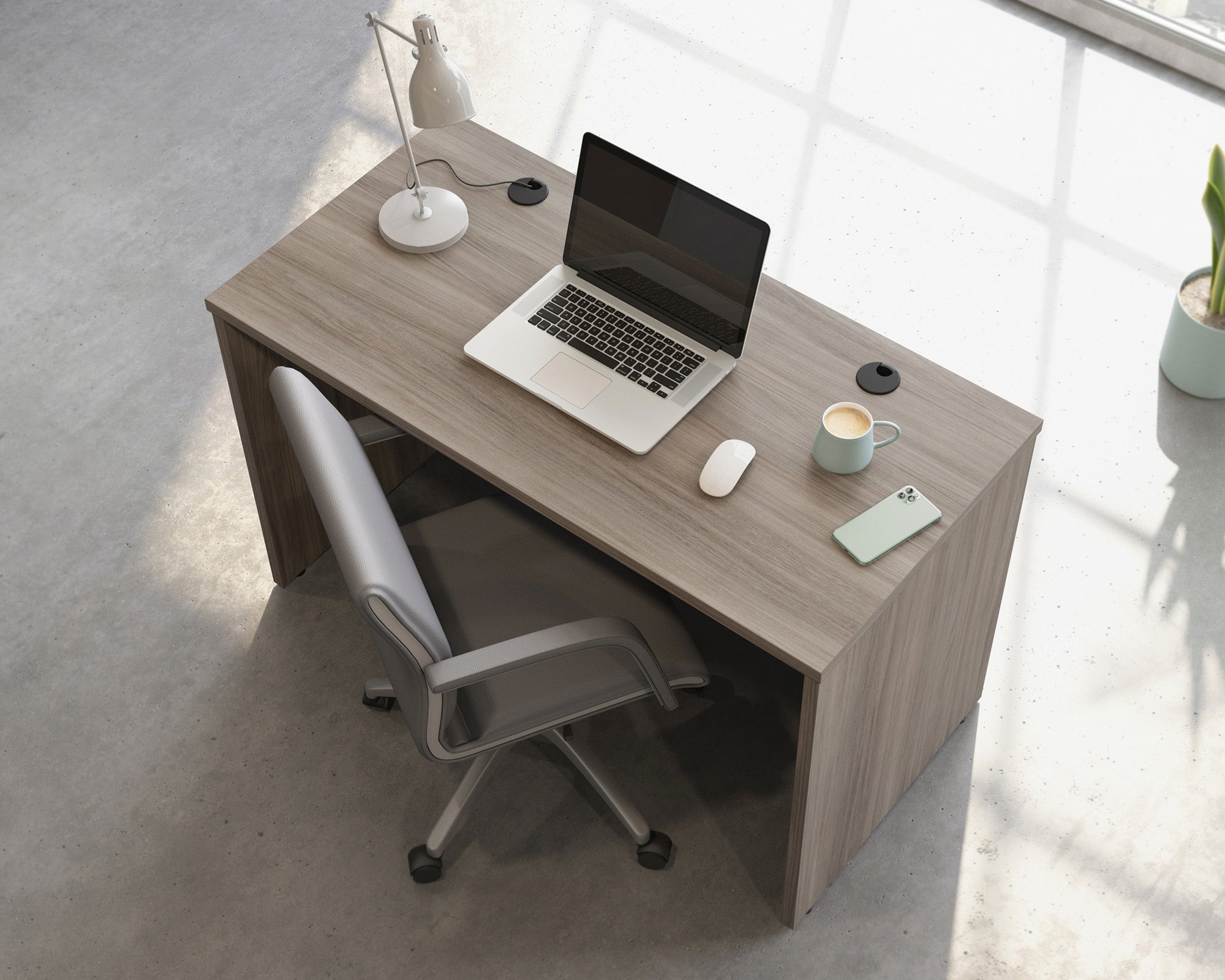 Affirm Commercial Desk 48" x 24" in Hudson Elm