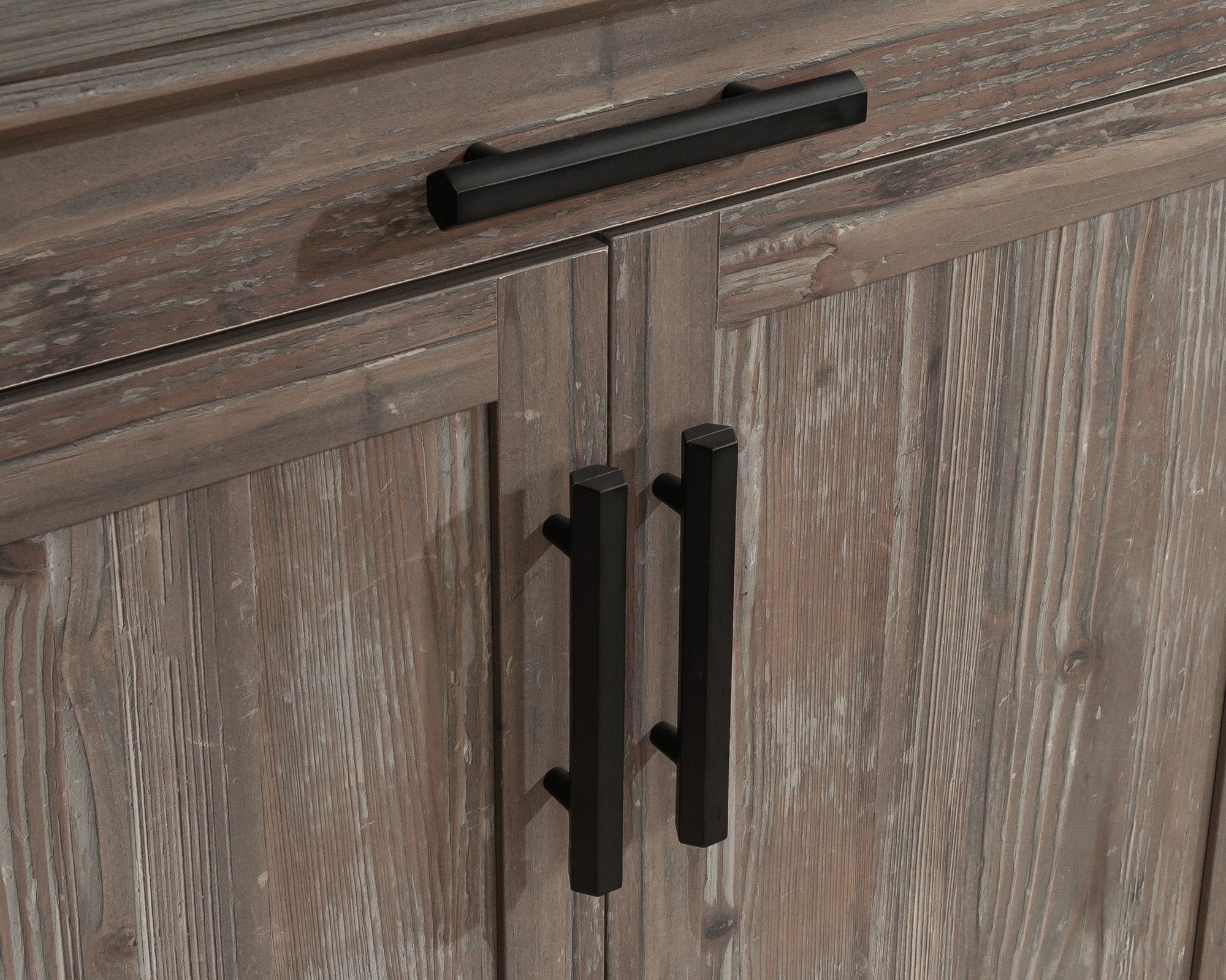 Aspen Post  2-Door Storage Cabinet in Pebble Pine