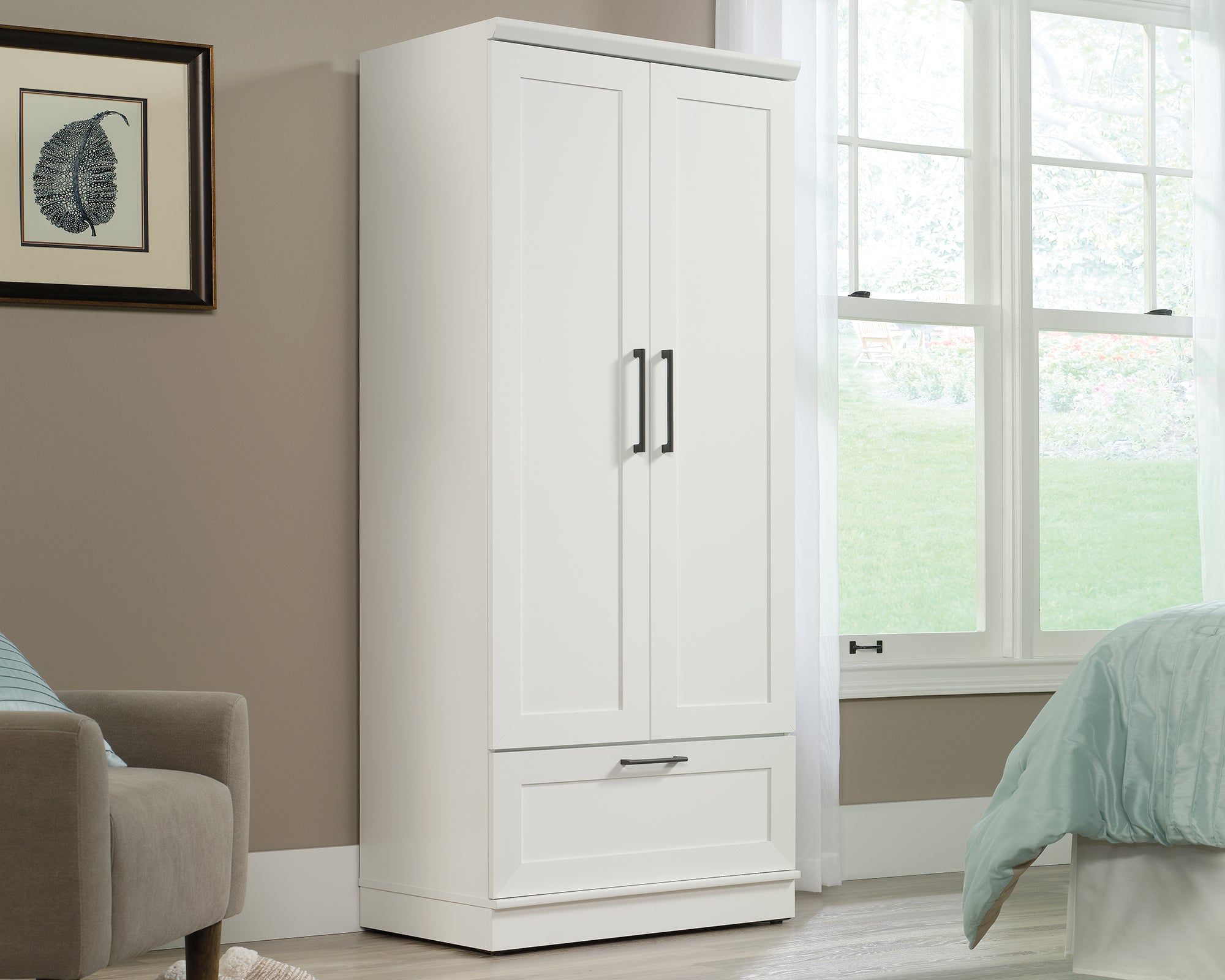 HomePlus Wardrobe/Storage Cabinet Soft White