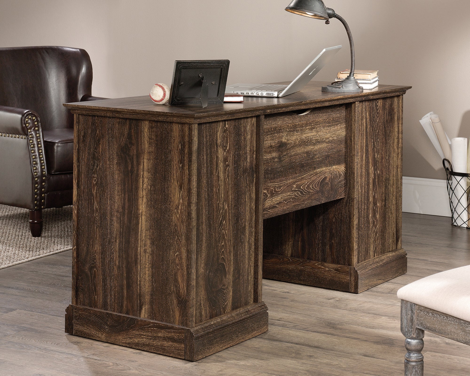 Barrister Lane  Executive Desk Iron Oak