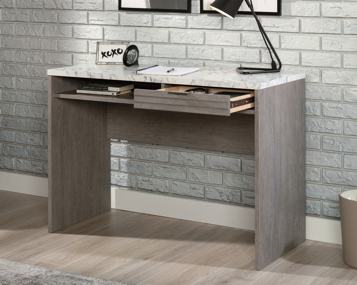 East Rock  Writing Desk with Storage in Ashen Oak