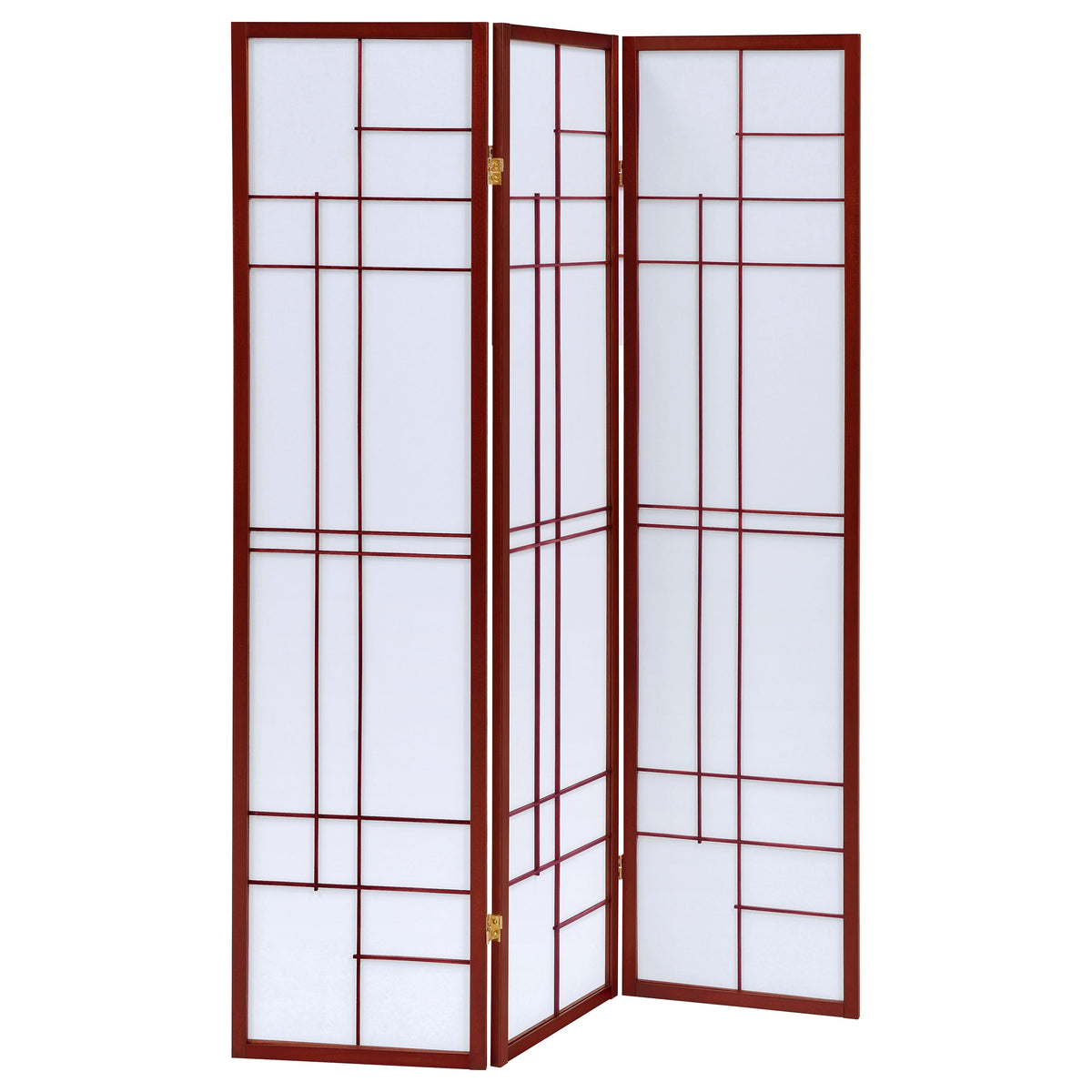 Coaster Katerina 3-panel Folding Floor Screen White and Cherry Default Title