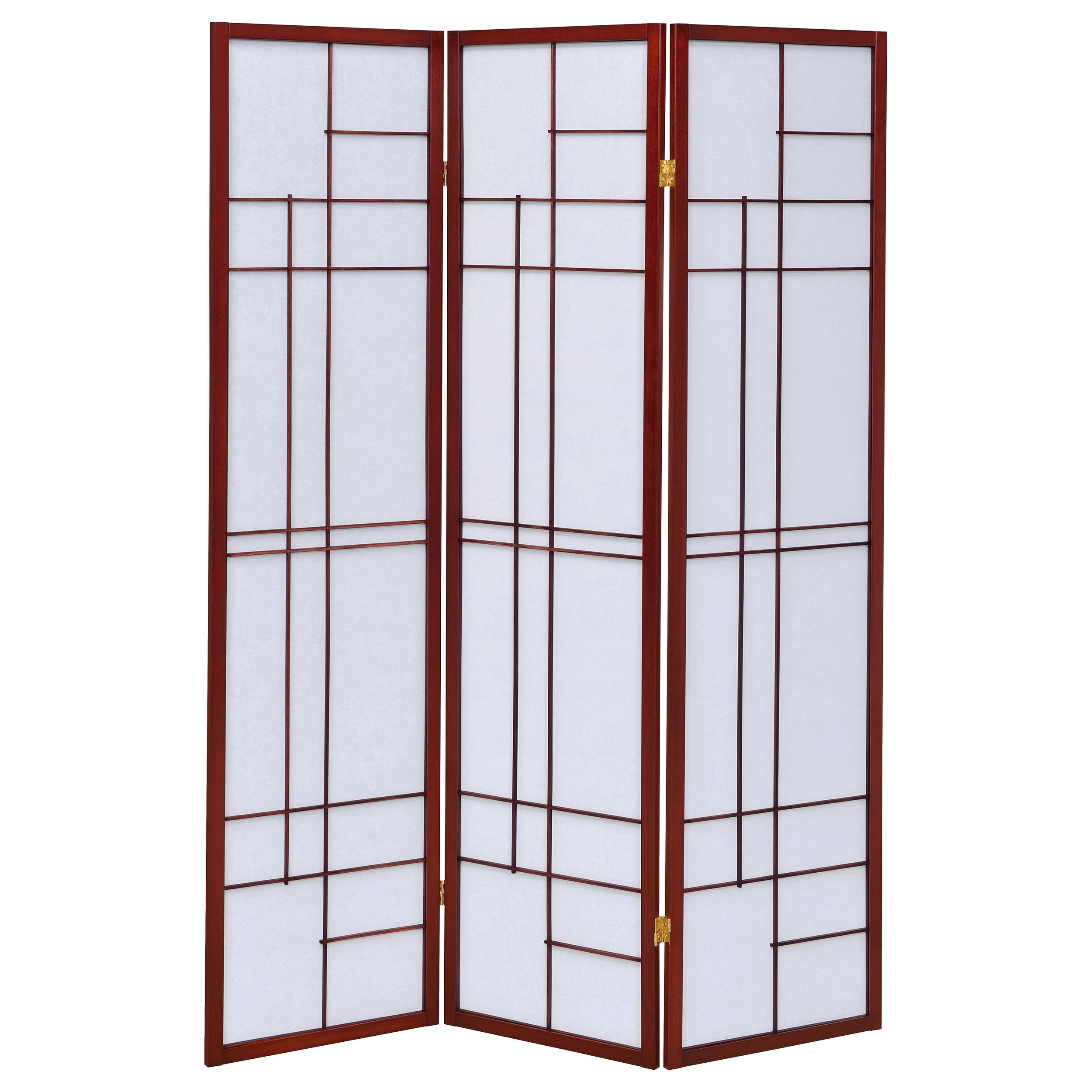 Coaster Katerina 3-panel Folding Floor Screen White and Cherry Default Title