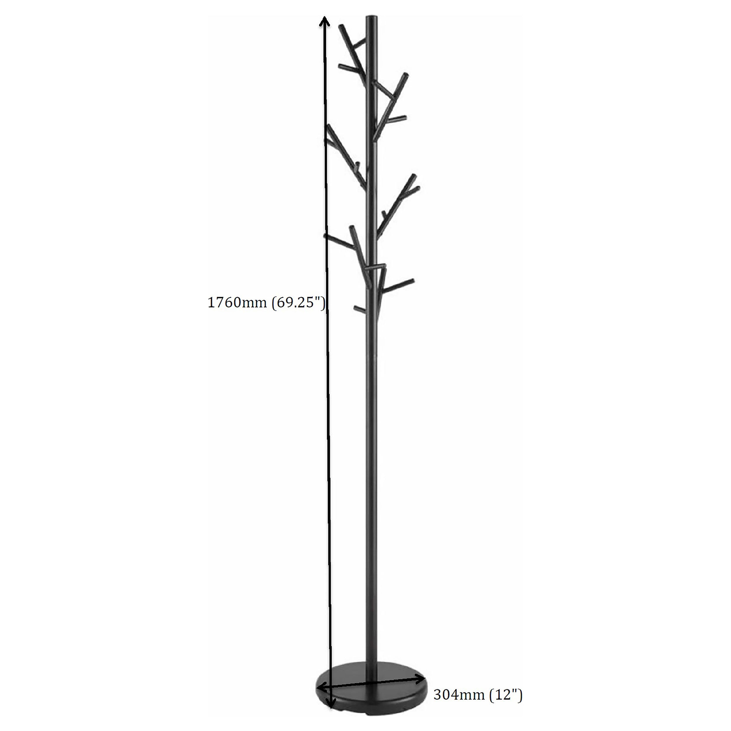 Coaster Clover 18-Hook Coat Rack Black Default Title