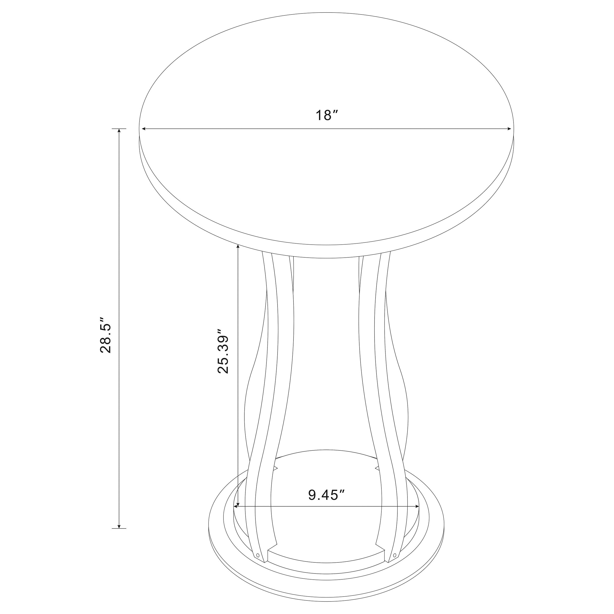 Coaster Elton Round Top Accent Table Cherry Default Title