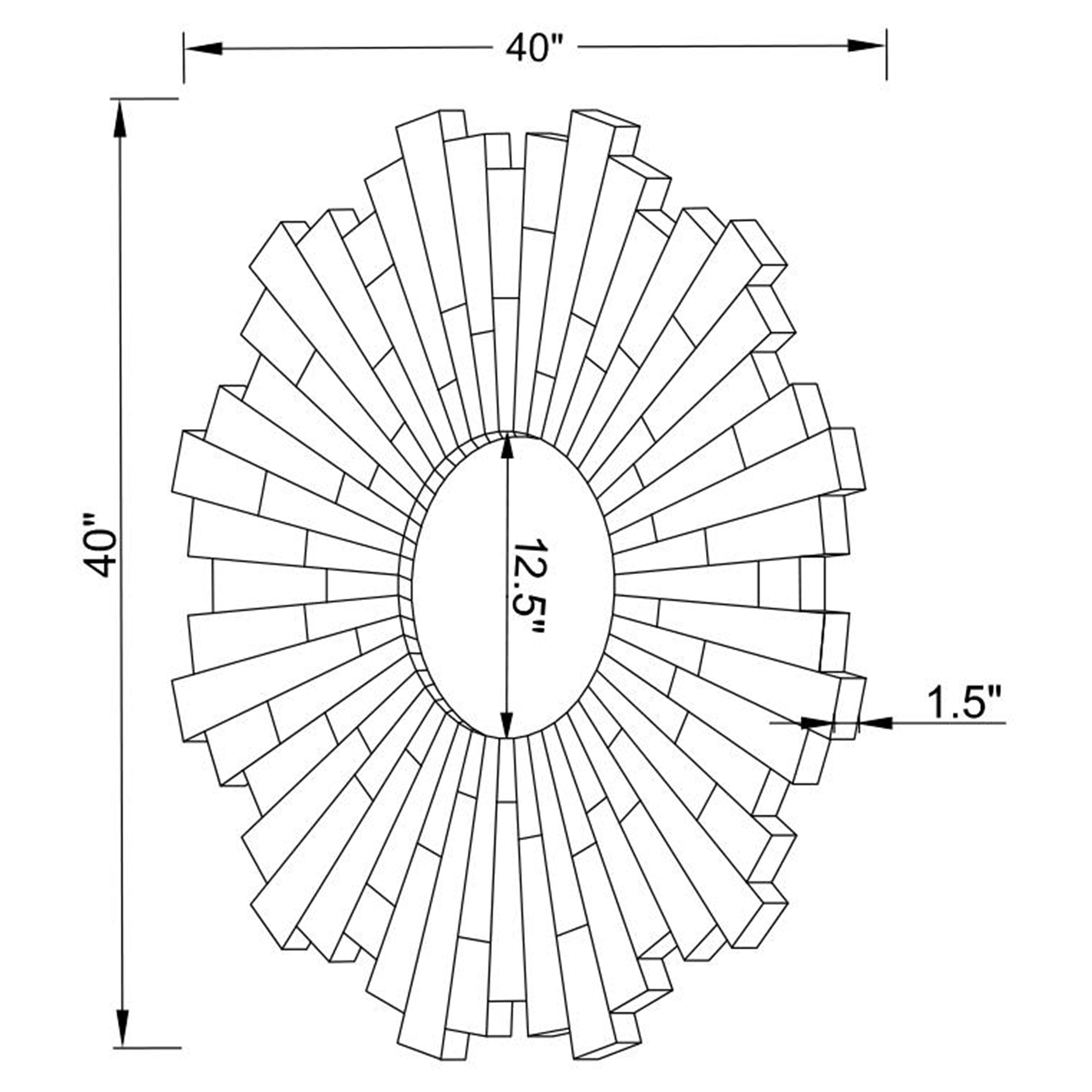 Coaster Danika Sunburst Circular Mirror Silver Default Title