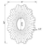 Coaster Danika Sunburst Circular Mirror Silver Default Title