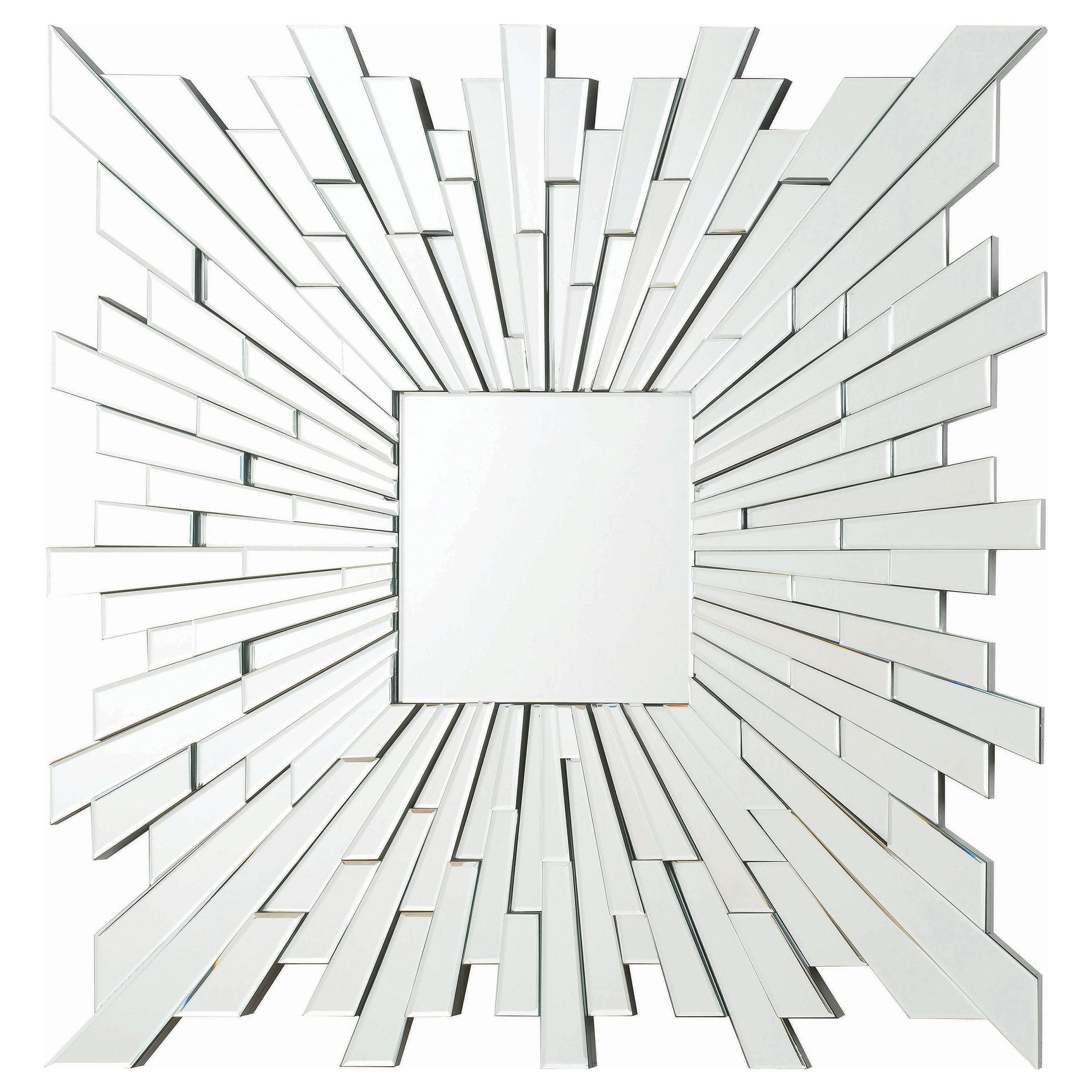 Coaster Brantley Square Sunburst Wall Mirror Silver Default Title