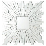 Coaster Brantley Square Sunburst Wall Mirror Silver Default Title