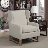 Coaster Fleur Wing Back Accent Chair Cream Default Title