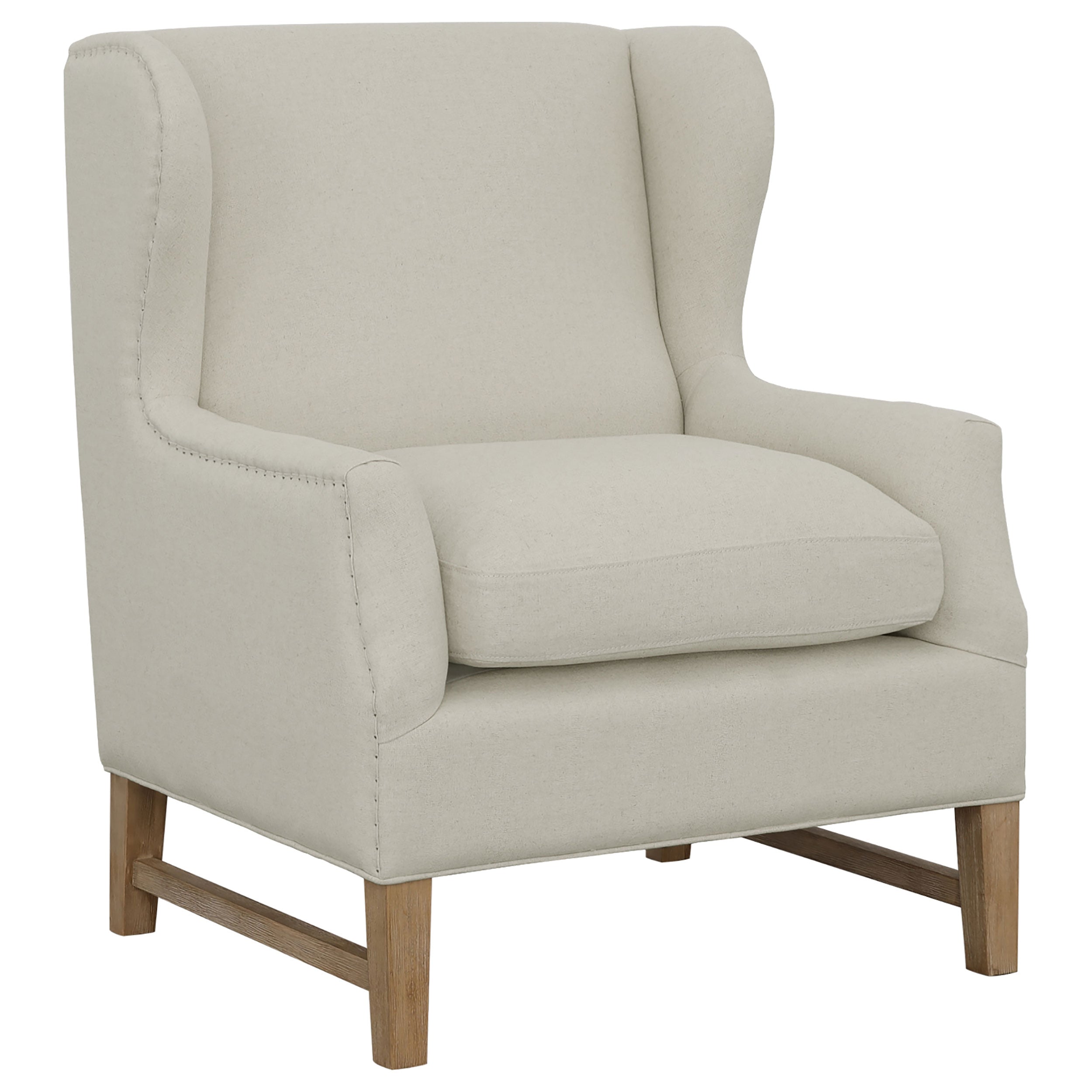 Coaster Fleur Wing Back Accent Chair Cream Default Title