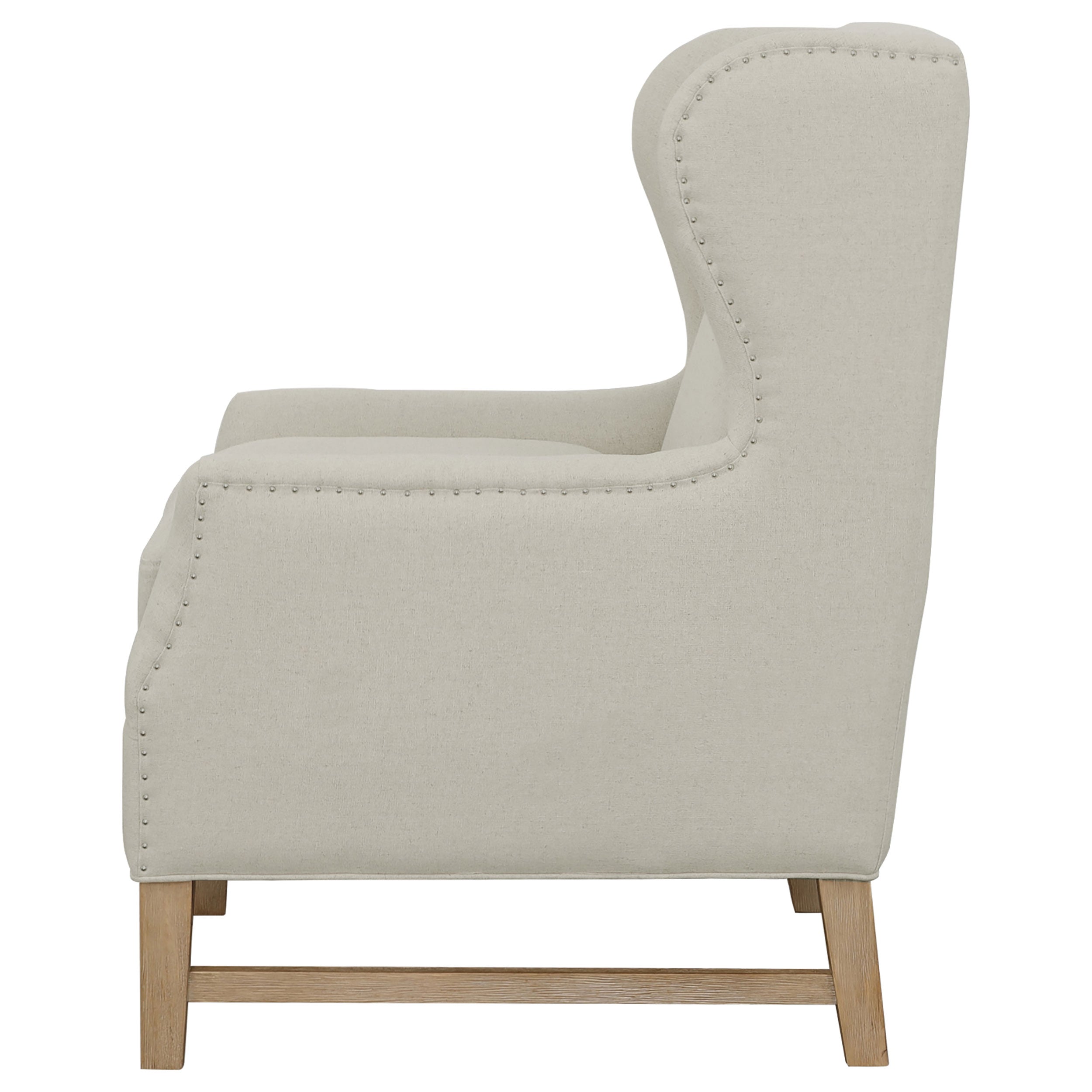 Coaster Fleur Wing Back Accent Chair Cream Default Title