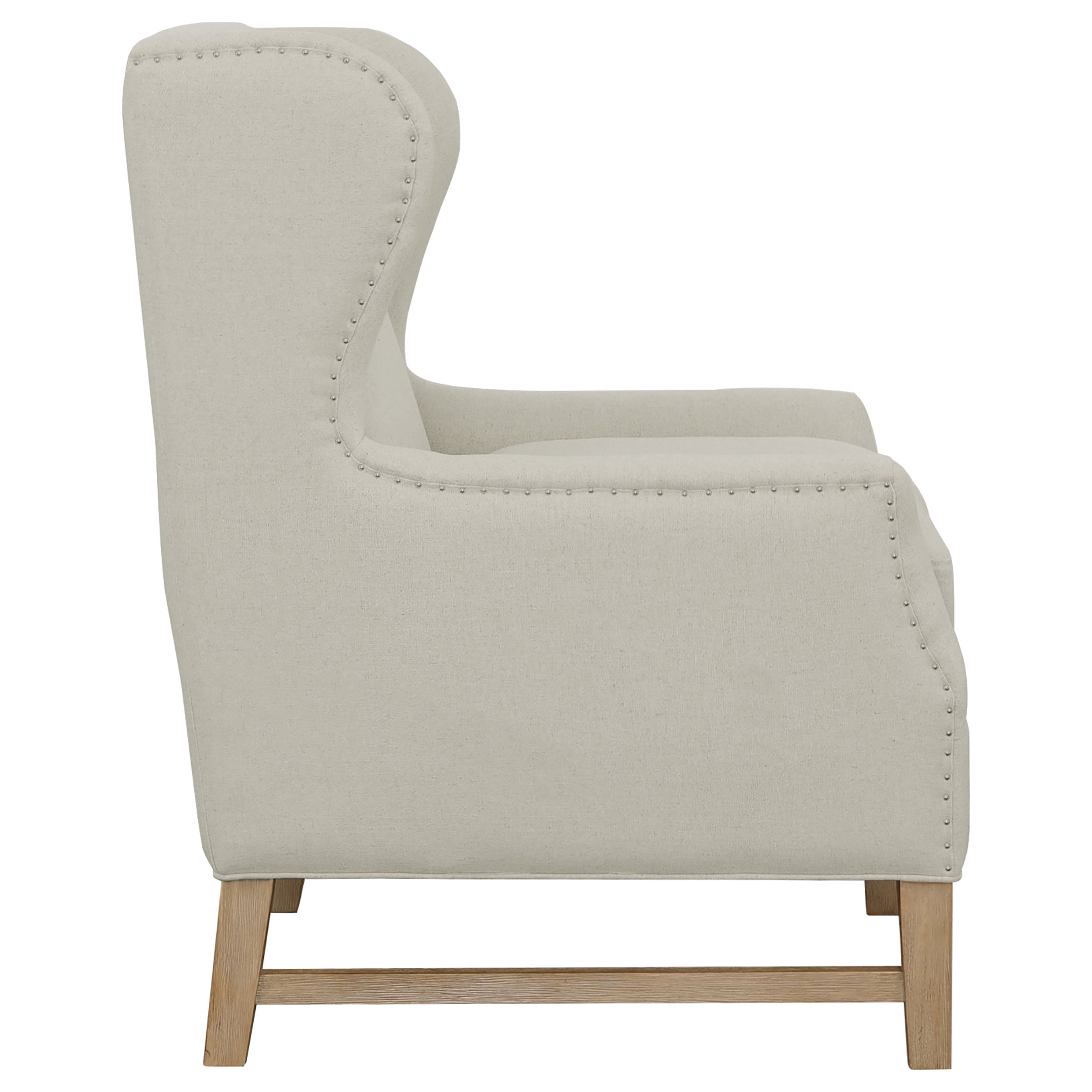 Coaster Fleur Wing Back Accent Chair Cream Default Title