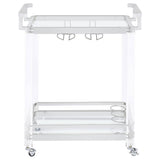 Coaster Jefferson 2-tier Glass Serving Cart Clear Default Title