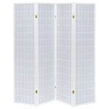 Coaster Roberto 4-panel Folding Screen White Default Title