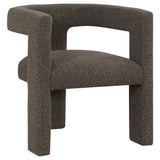 Coaster Petra Boucle Upholstered Accent Side Chair Chocolate Brown Grey