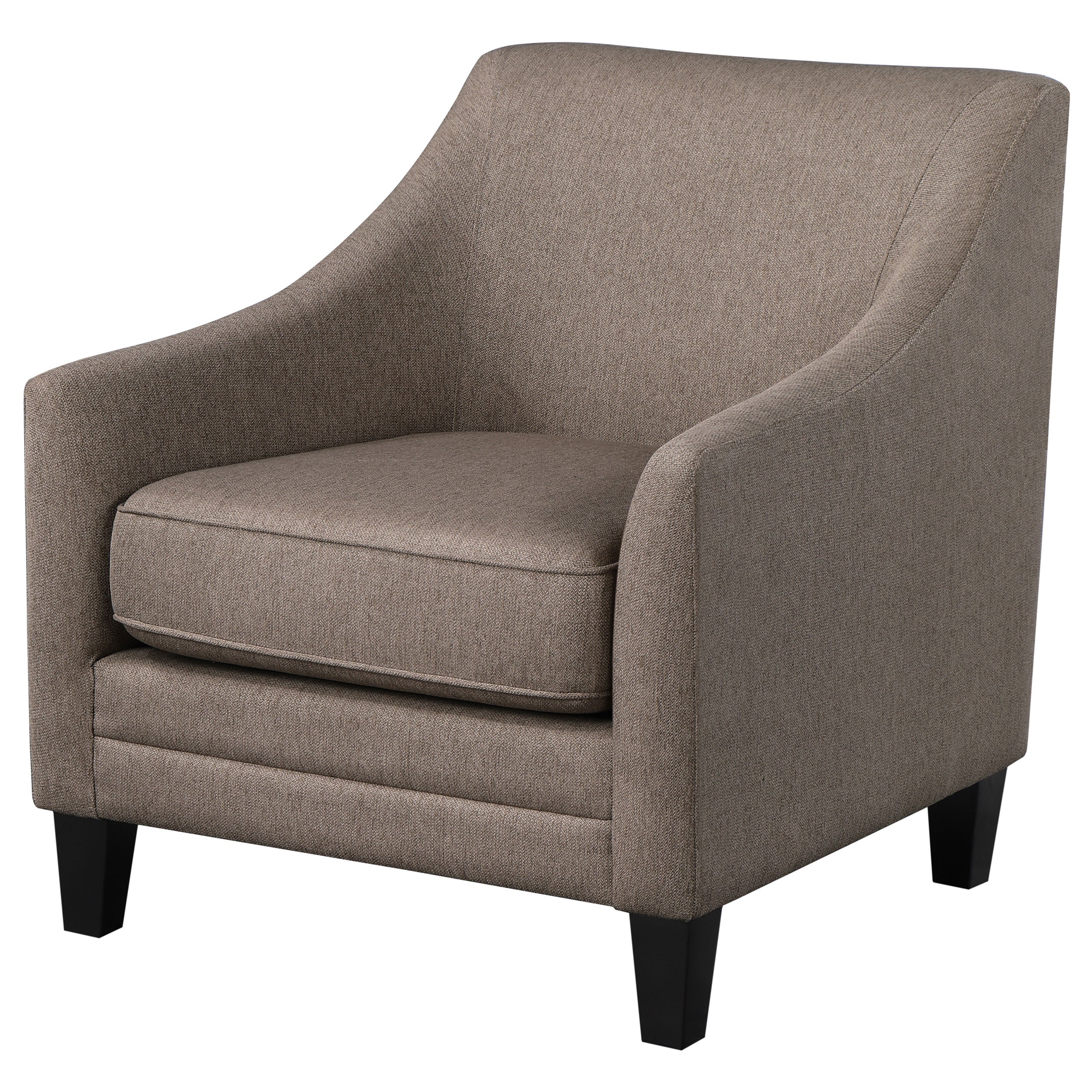 Coaster Liam Upholstered Sloped Arm Accent Club Chair Camel Grey