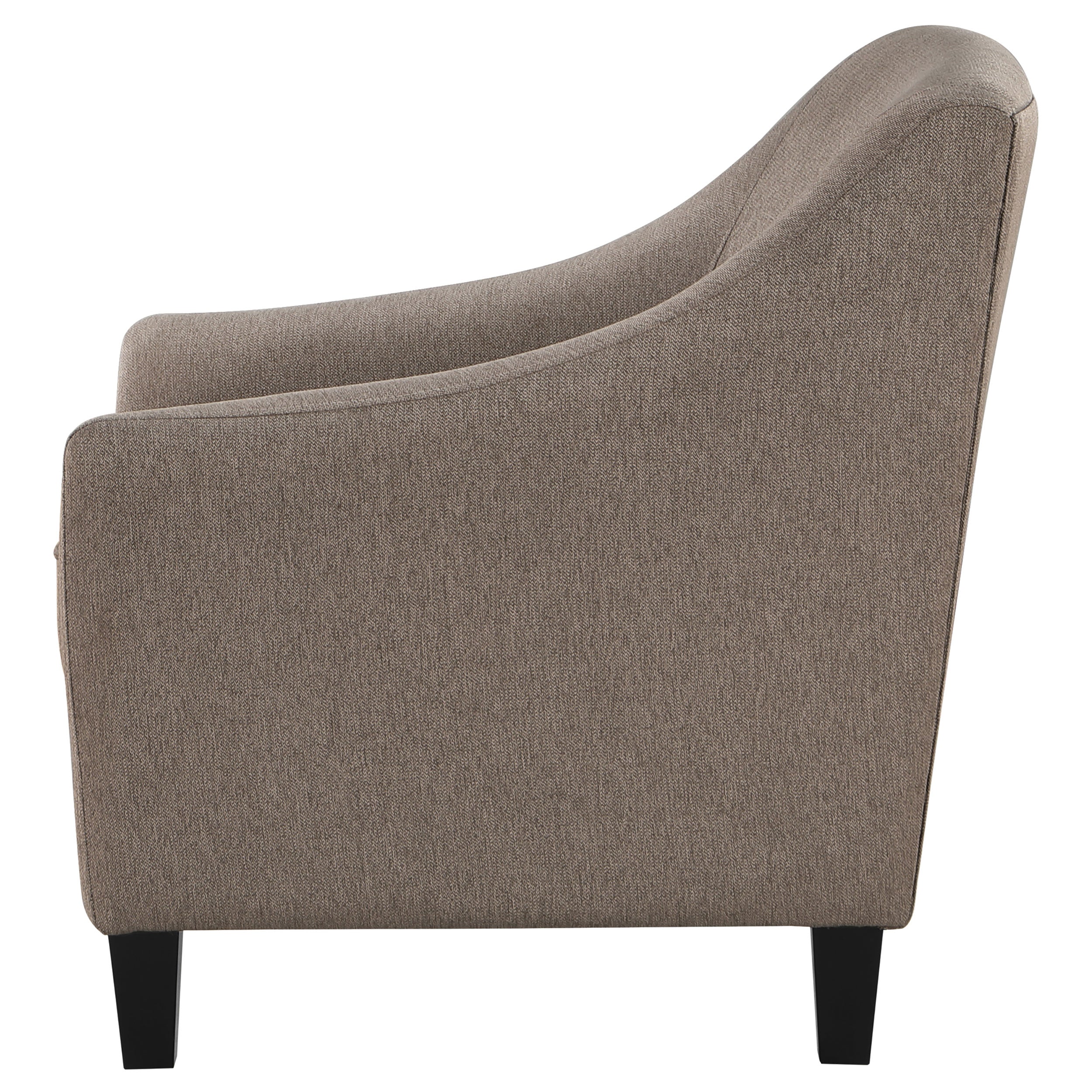 Coaster Liam Upholstered Sloped Arm Accent Club Chair Camel Grey