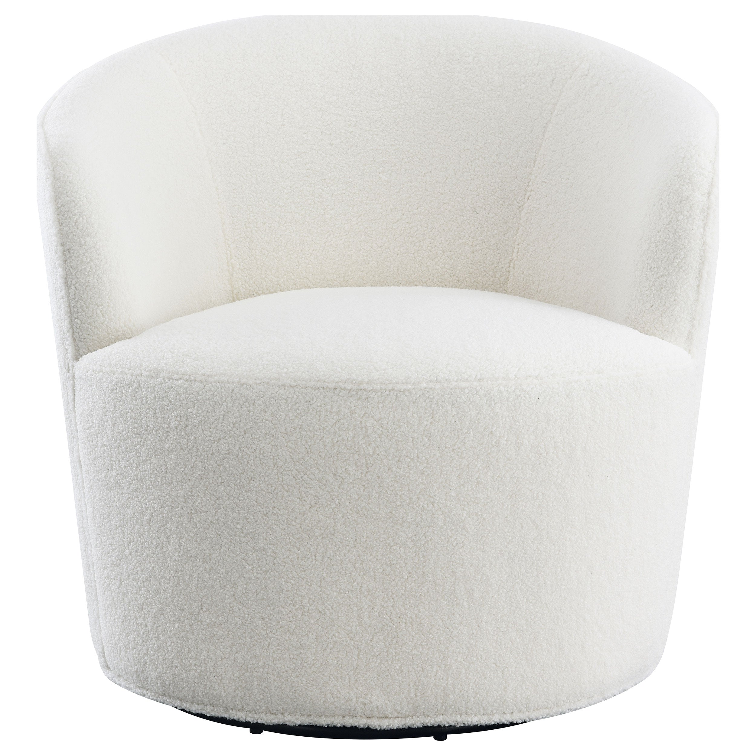 Coaster Joyce Upholstered Swivel Barrel Chair White