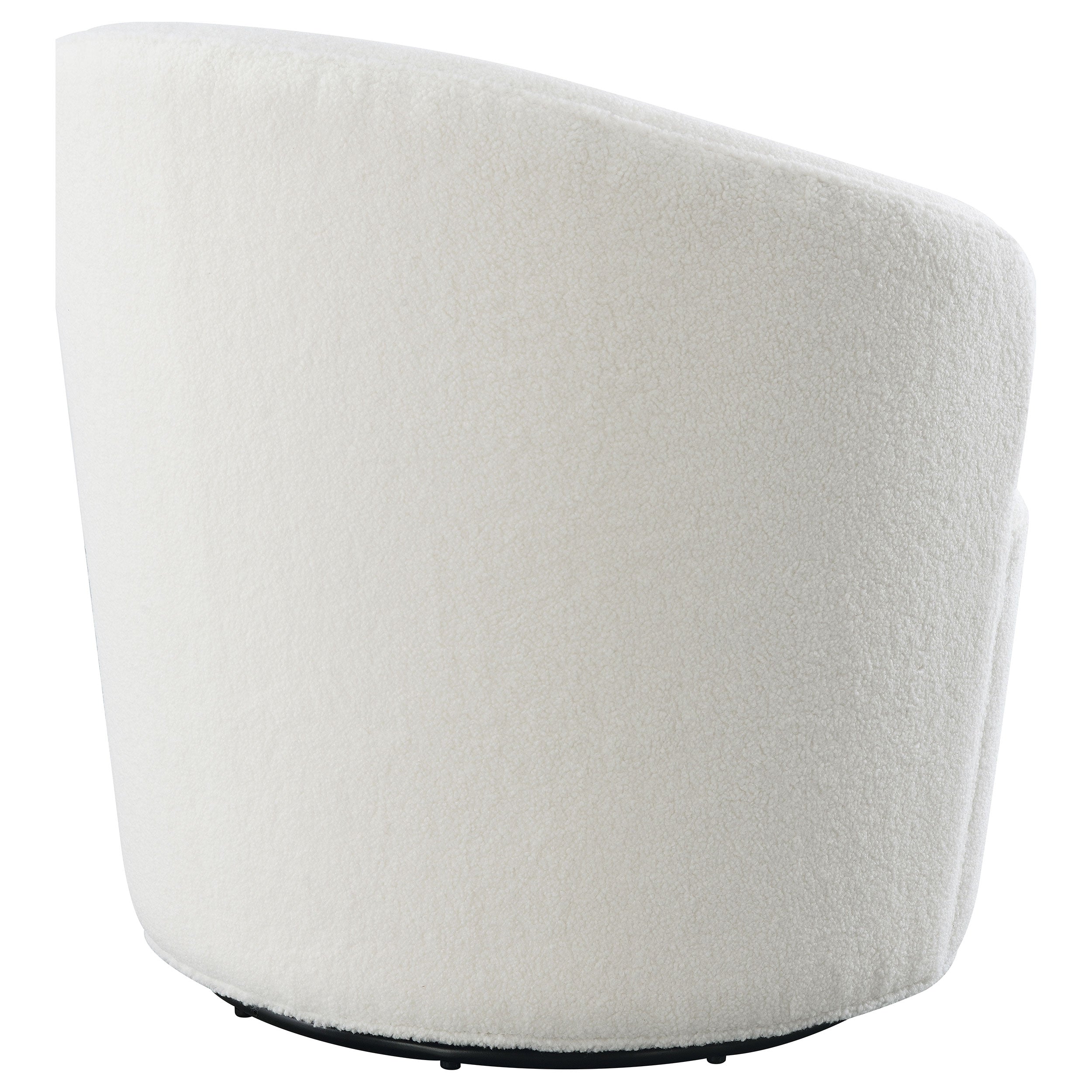 Coaster Joyce Upholstered Swivel Barrel Chair White