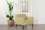 Coaster Darlene Upholstered Track Arms Accent Chair Lemon Default Title