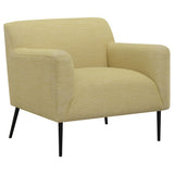 Coaster Darlene Upholstered Track Arms Accent Chair Lemon Default Title