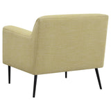 Coaster Darlene Upholstered Track Arms Accent Chair Lemon Default Title