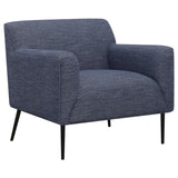 Coaster Darlene Upholstered Tight Back Accent Chair Charcoal Blue