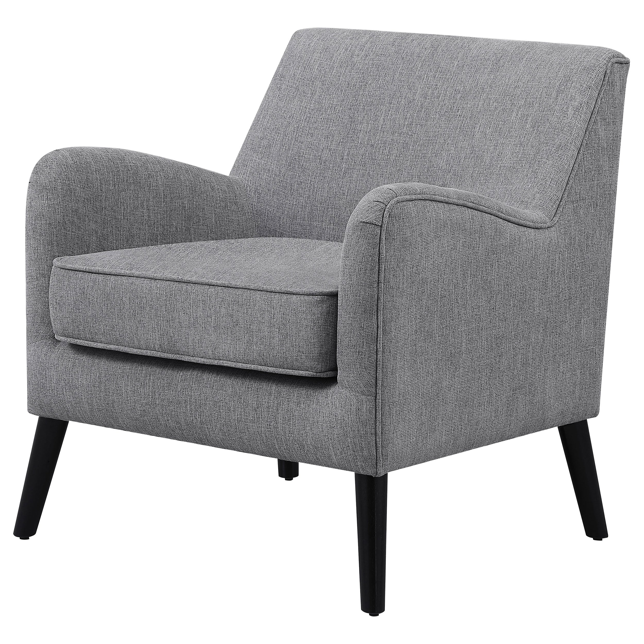 Coaster Darlene Upholstered Tight Back Accent Chair Charcoal Light Grey