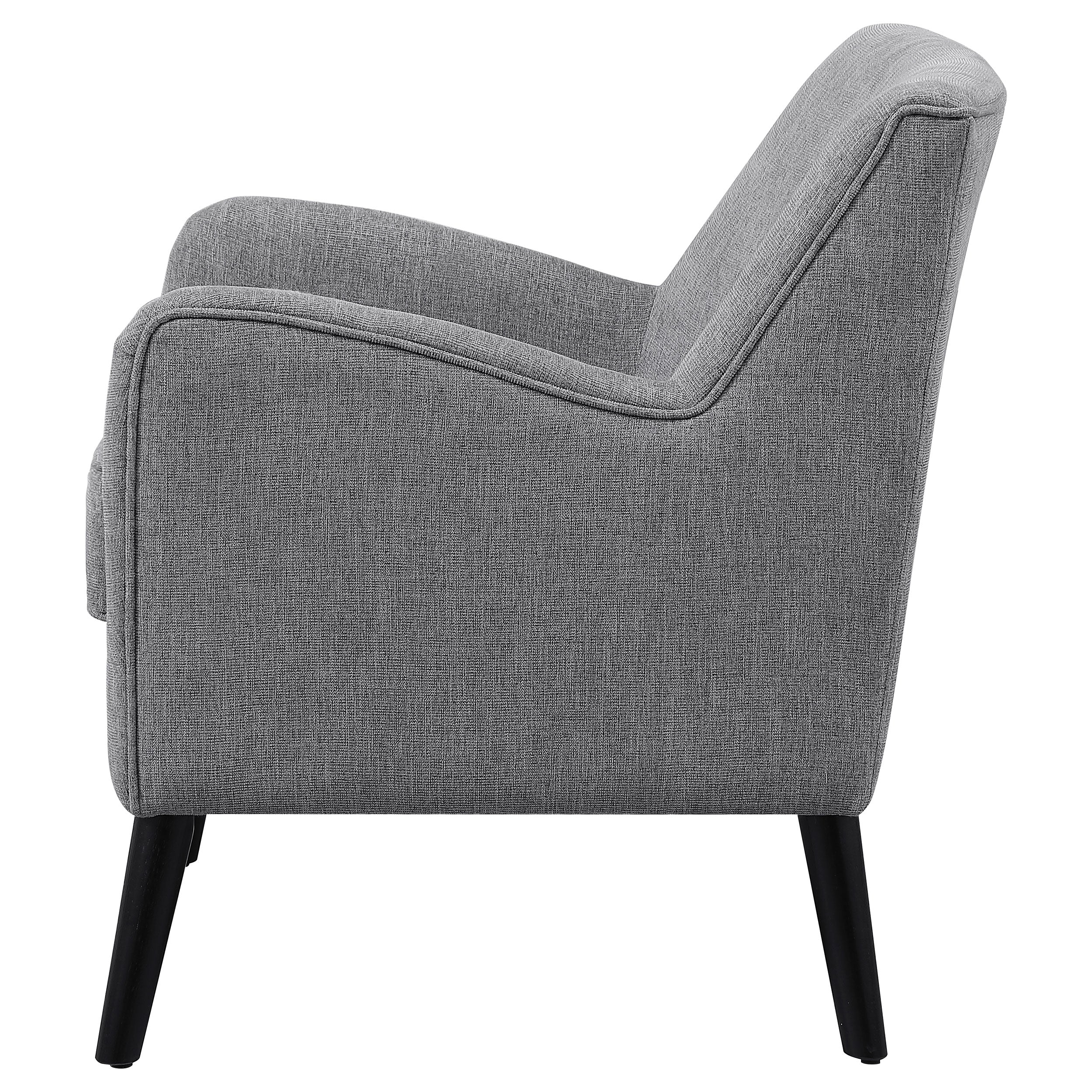 Coaster Darlene Upholstered Tight Back Accent Chair Charcoal Light Grey