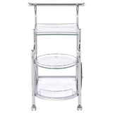 Coaster Sarandon 3-tier Serving Cart Chrome and Clear Default Title