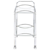 Coaster Shadix 2-tier Serving Cart with Glass Top Chrome and Clear Default Title