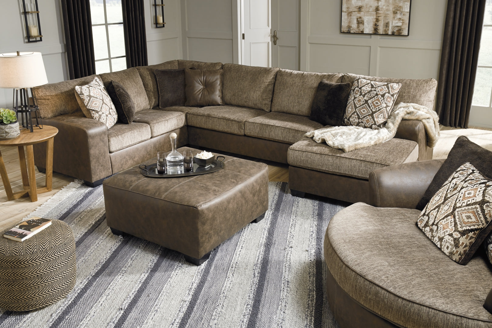 Abalone 3-Piece Sectional with Chaise