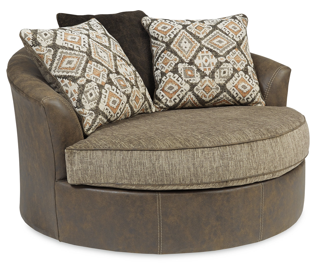 Abalone Oversized Swivel Accent Chair