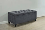 Coaster Cababi Upholstered Storage Bench Black and White Default Title