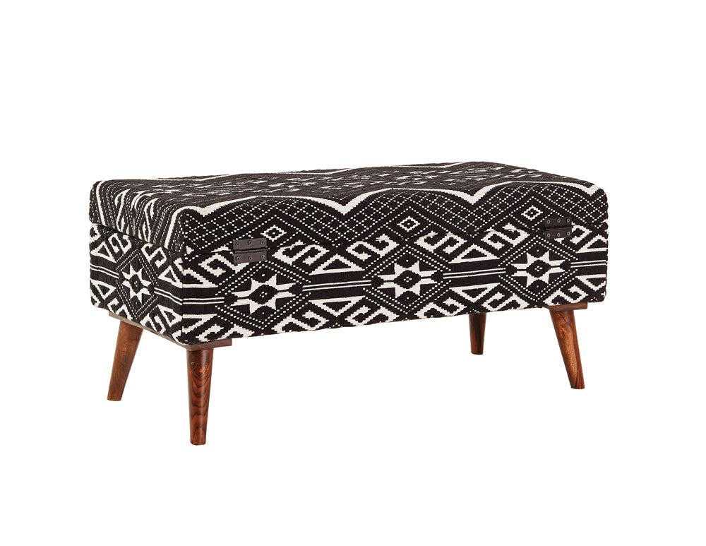 Coaster Austin Upholstered Bench Beige and Black Default Title