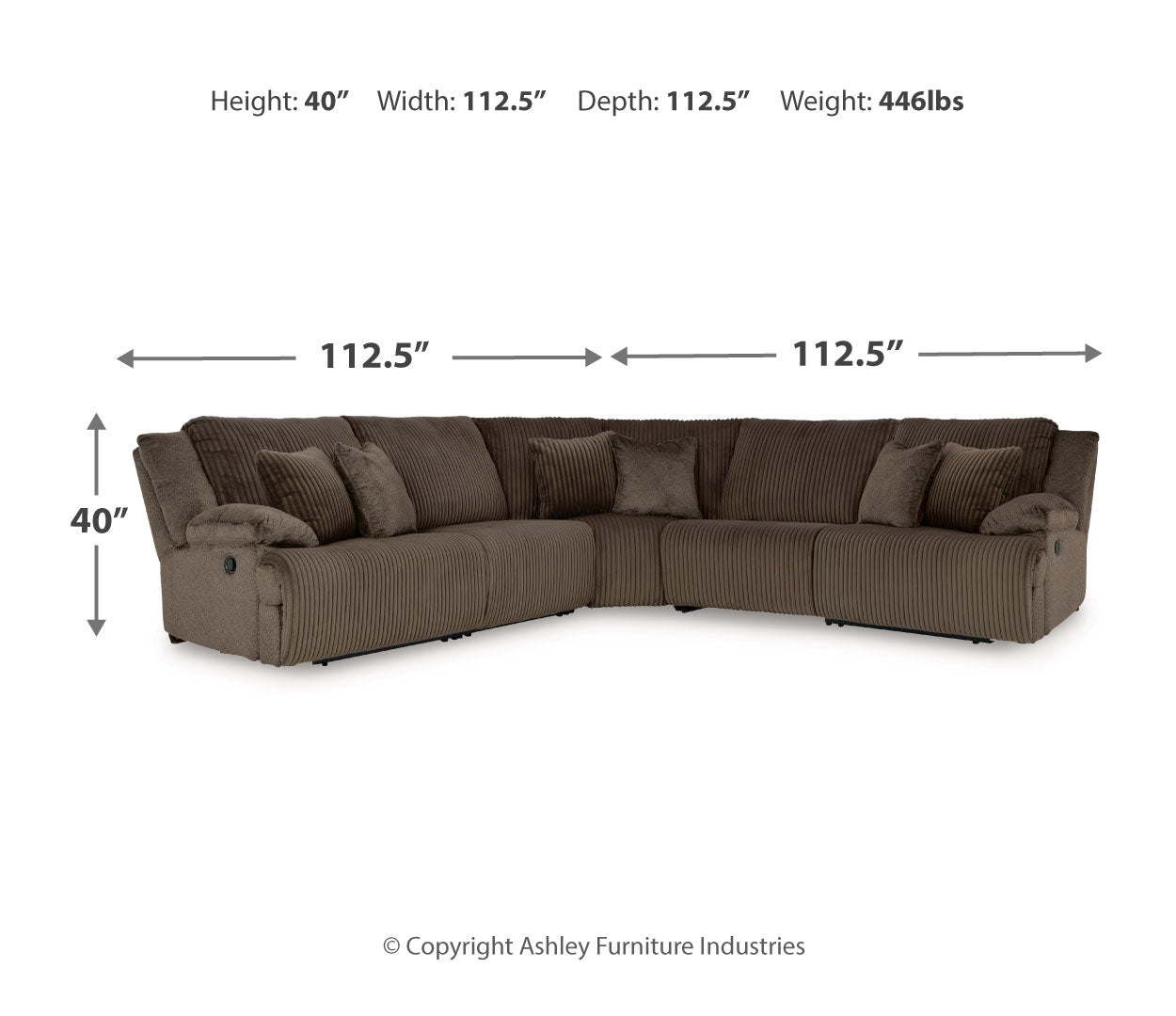 Top Tier 5-Piece Sectional with Recliner