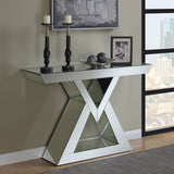 Coaster Cerecita Console Table with Triangle Base Clear Mirror Default Title