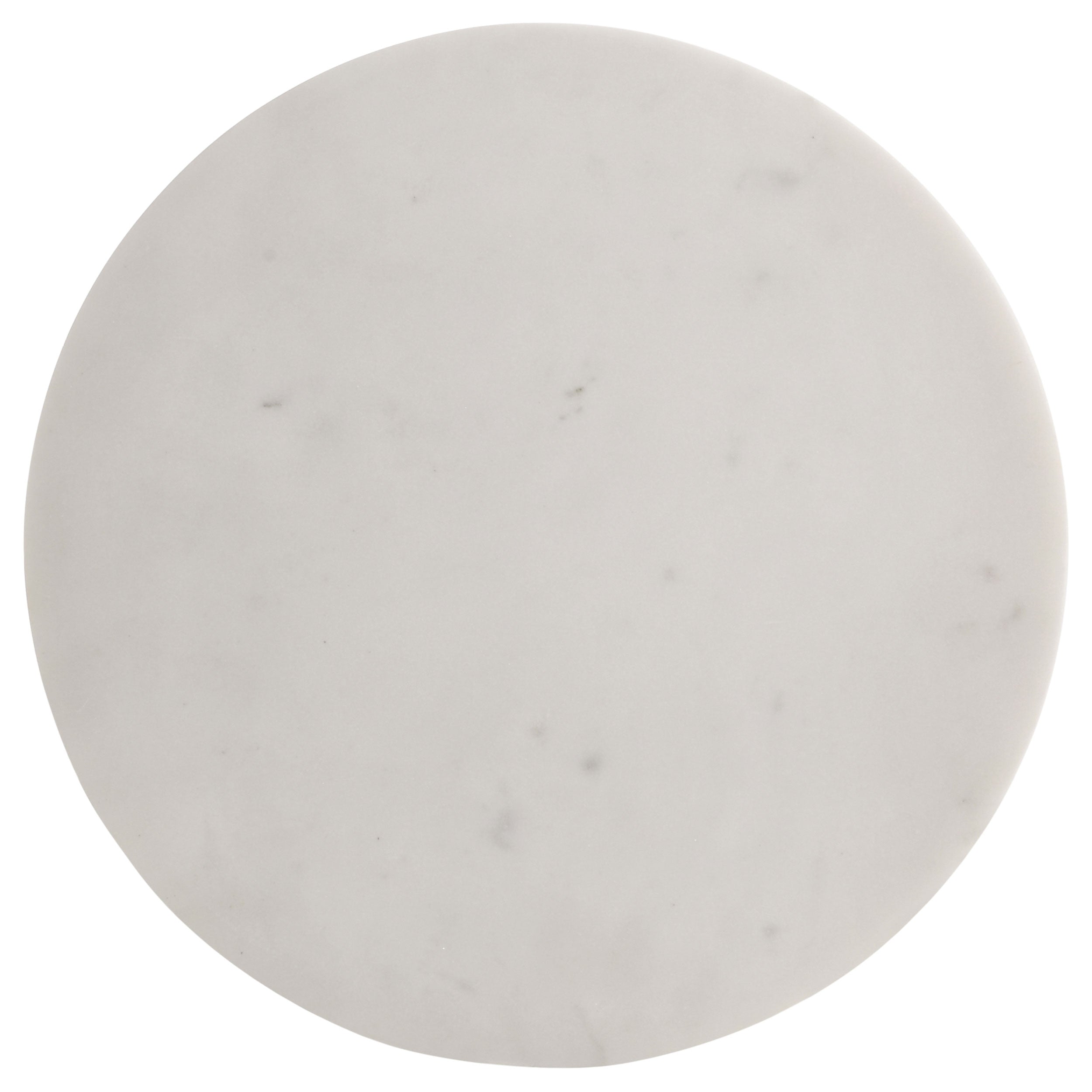 Coaster Colette Round Marble Top Side Table White and Dark Grey Default Title